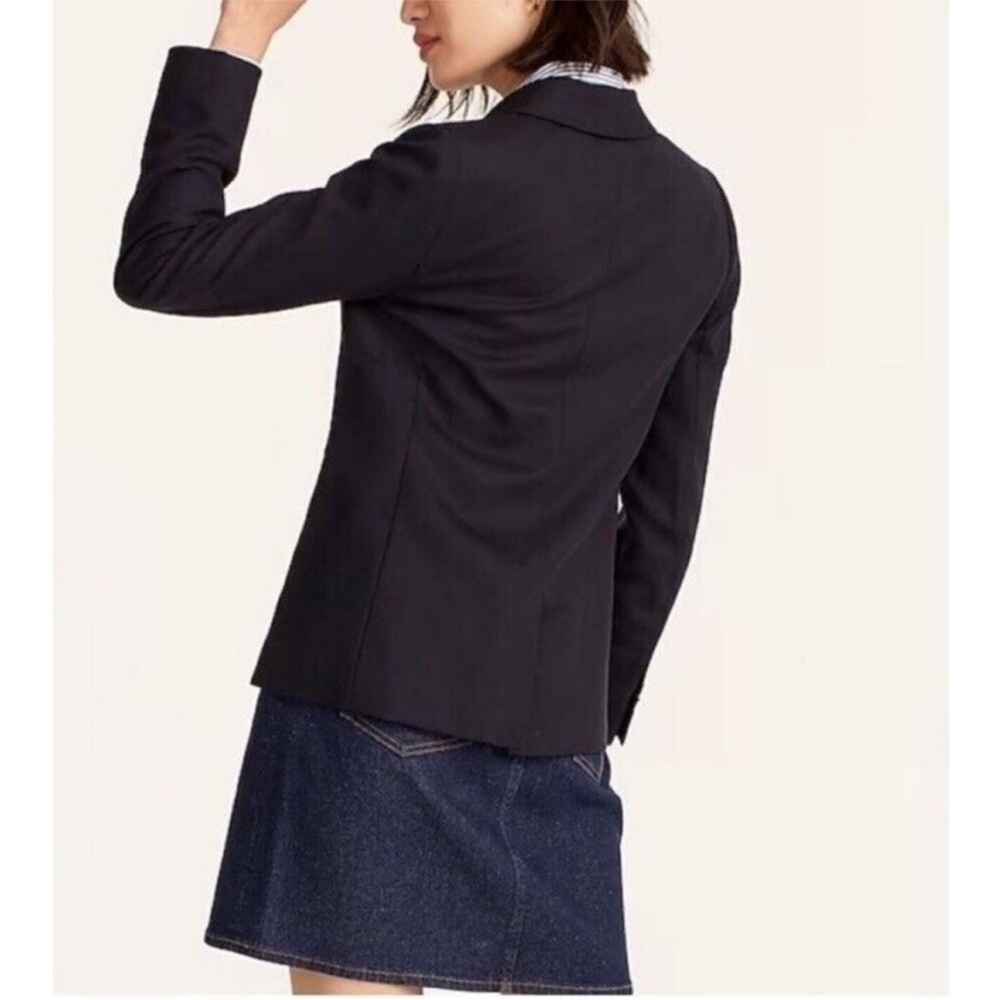 J.Crew Parke Wool Blazer Black Classic Tailored Workwear Jacket, size 2 - Picture 3 of 15